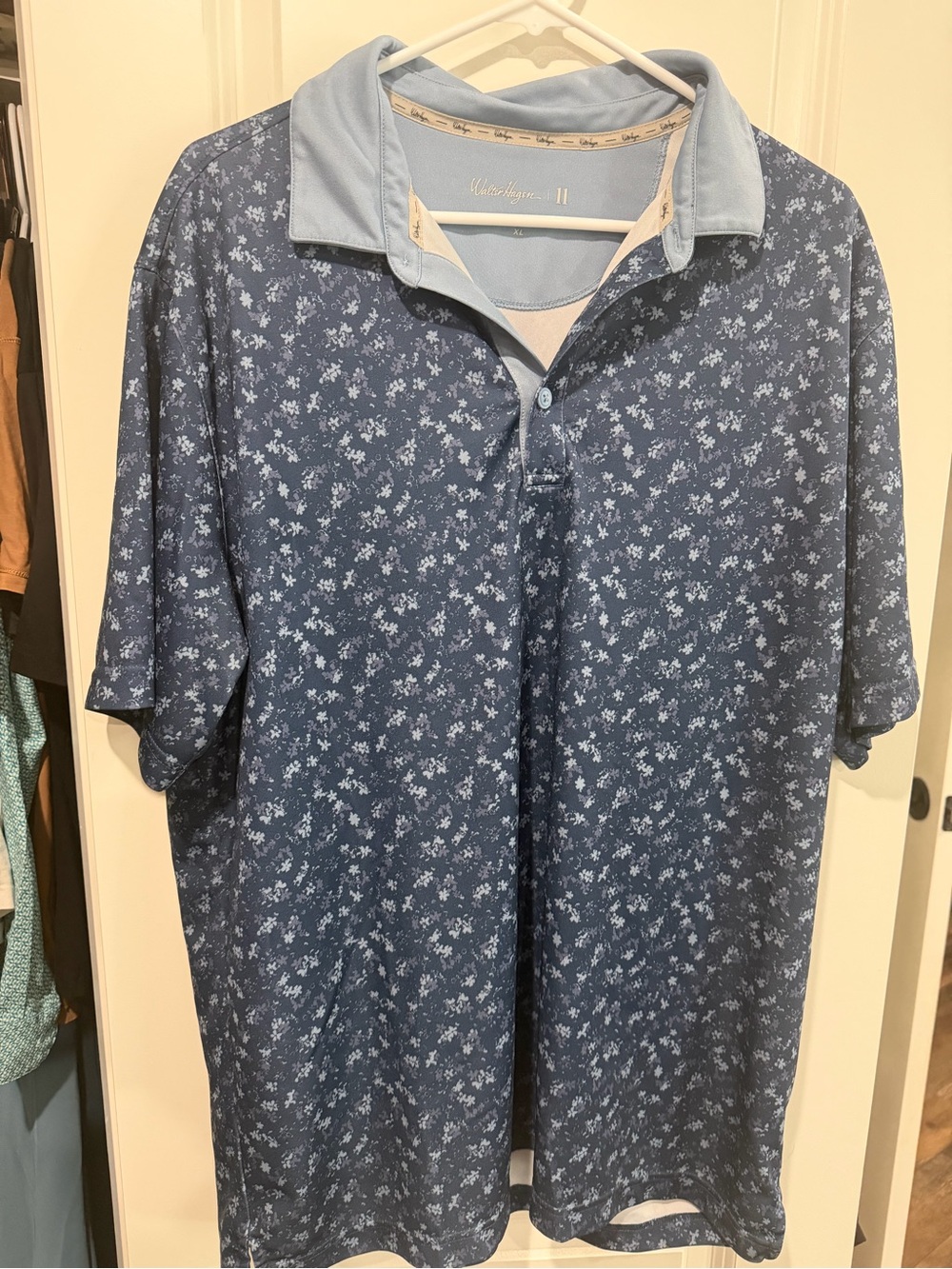 Walter Hagen Blue Floral Golf Polo